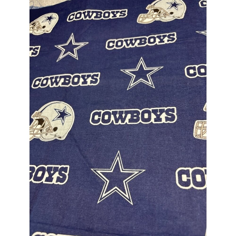 Dallas Cowboys Cotton Fabric 17" x 58" Navy Blue NFL Logo Helmet Design Crafts S